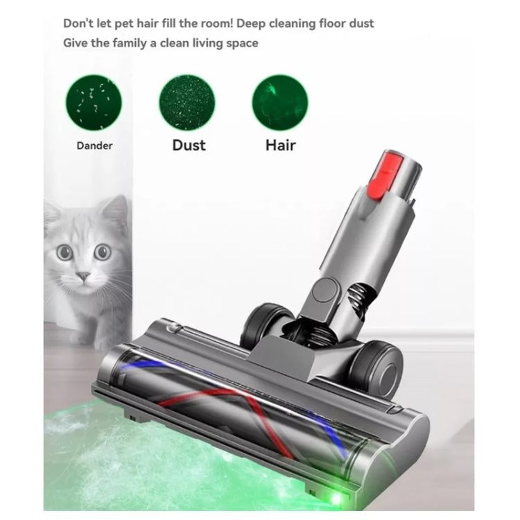 For Dyson V7 V8 V10 V11 V15 Vacuum Cleaner Lightweight Direct Drive Floor Brush Head with Dust Led Lights by bashfashion