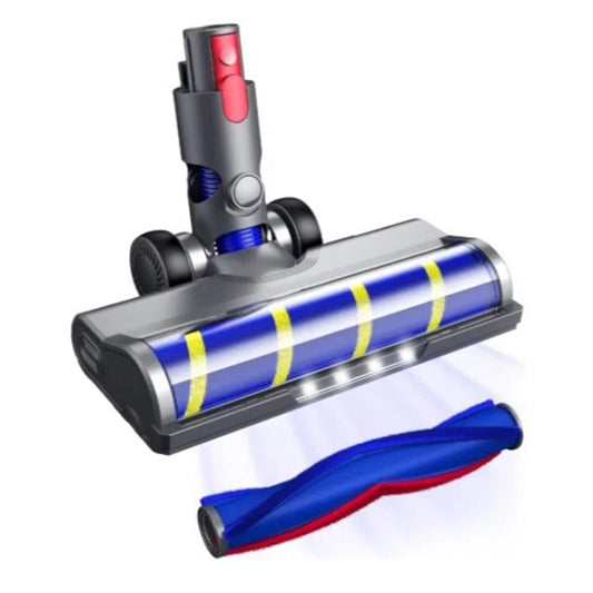 For Dyson V6 / V7 / V8 / V10 / V11 / V15 Soft Velvet Floor Brush & Direct Drive Roller Set with LED Light by bashfashion