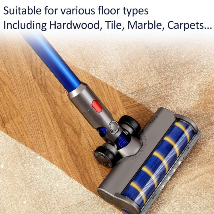 For Dyson V6 / V7 / V8 / V10 / V11 / V15 Soft Velvet Floor Brush & Direct Drive Roller Set with LED Light by bashfashion