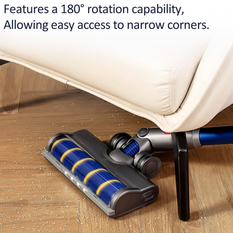 For Dyson V6 / V7 / V8 / V10 / V11 / V15 Soft Velvet Floor Brush & Direct Drive Roller Set with LED Light by bashfashion