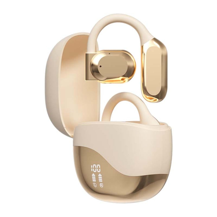 M62 Open-Ear Bone Conduction Long Life OWS Wireless Bluetooth Earphones(Gold) by bashfashion