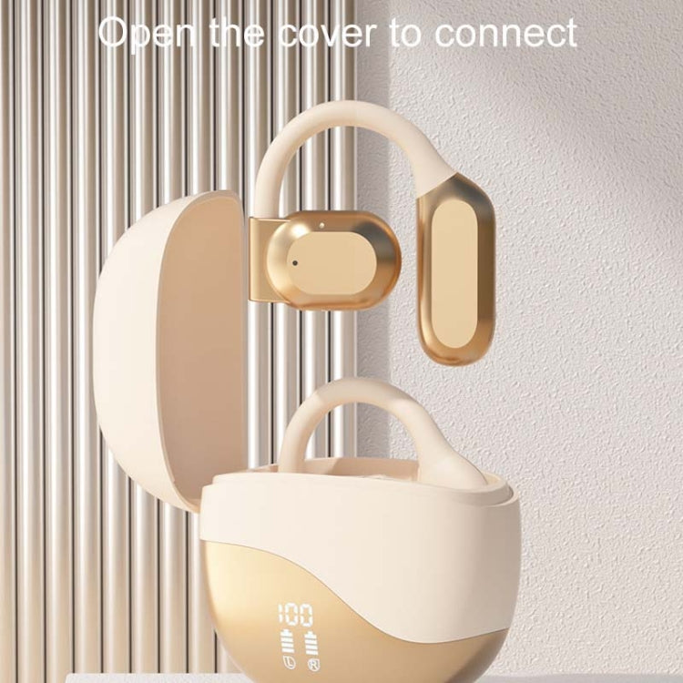 M62 Open-Ear Bone Conduction Long Life OWS Wireless Bluetooth Earphones(Gold) by bashfashion