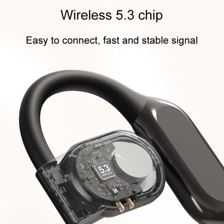 M62 Open-Ear Bone Conduction Long Life OWS Wireless Bluetooth Earphones(Gold) by bashfashion