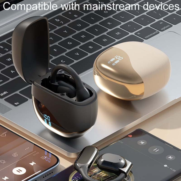 M62 Open-Ear Bone Conduction Long Life OWS Wireless Bluetooth Earphones(Gold) by bashfashion