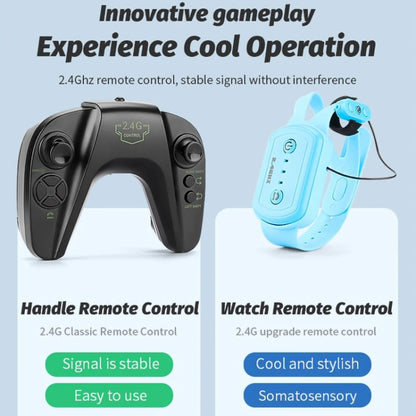 Children RC Car Toy Lights Electric Gesture Sensor Remote Control Twisting Stunt Car, Color: Green Single RC(1:12) by bashfashion