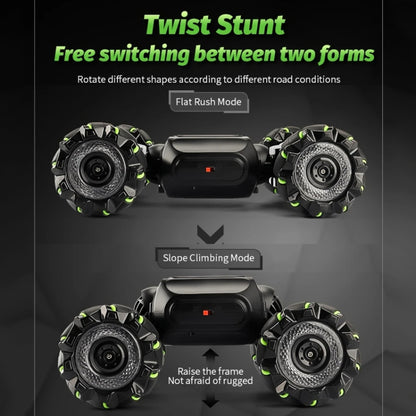 Children RC Car Toy Lights Electric Gesture Sensor Remote Control Twisting Stunt Car, Color: Green Single RC(1:12) by bashfashion
