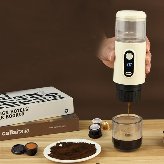 Wireless Portable Coffee Machine Compatible With Ground Coffee & NS Capsule(Black) by bashfashion