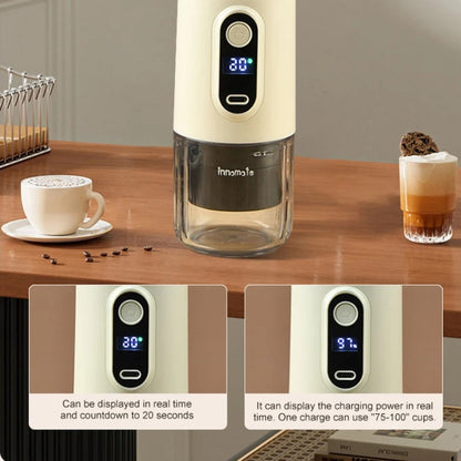 Wireless Portable Coffee Machine Compatible With Ground Coffee & NS Capsule(Beige) by bashfashion