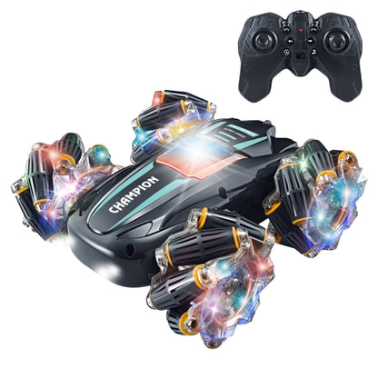 2.4G Stunt RC Car Drift Car Double-sided Racing Tumble Buggy Toy, Style: Single RC Green Light Wheel by bashfashion