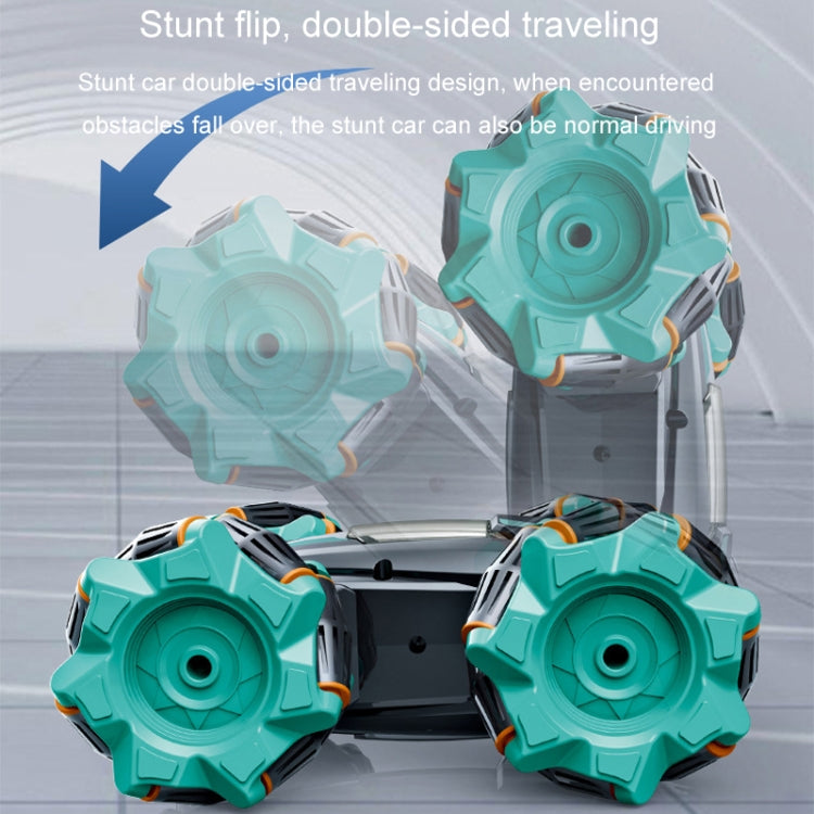 2.4G Stunt RC Car Drift Car Double-sided Racing Tumble Buggy Toy, Style: Dual RC Blue Light Wheel by bashfashion