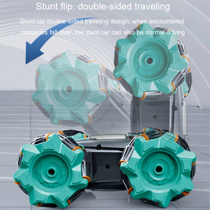 2.4G Stunt RC Car Drift Car Double-sided Racing Tumble Buggy Toy, Style: Dual RC Green by bashfashion