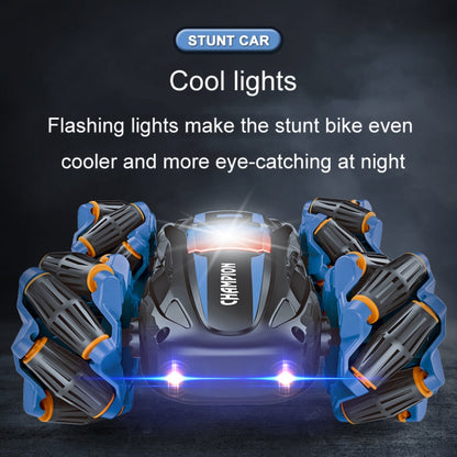 2.4G Stunt RC Car Drift Car Double-sided Racing Tumble Buggy Toy, Style: Single RC Blue by bashfashion