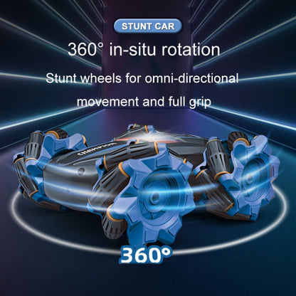 2.4G Stunt RC Car Drift Car Double-sided Racing Tumble Buggy Toy, Style: Dual RC Blue Light Wheel by bashfashion