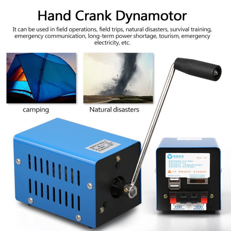 GOSO 20W Hand Crank Generator With USB Port For Disaster Emergency by bashfashion