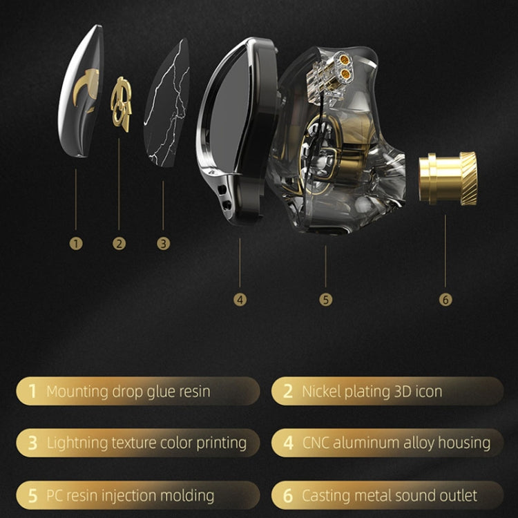 QKZ HBB Standard 3.5mm Mobile Phone Earphones Sports In-Ear Pluggable Stage Earphone by QKZ