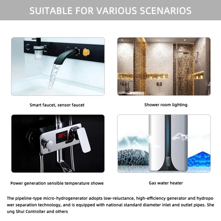 GOSO F50 0-80V Micro Hydroelectric Generator Voltage-stabilized DC Tap Water Flow Generator by bashfashion