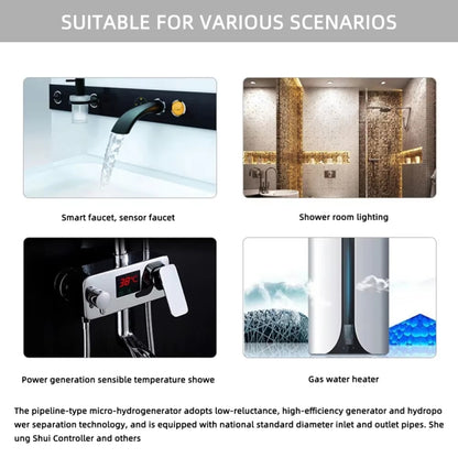 GOSO F50 0-80V Micro Hydroelectric Generator Voltage-stabilized DC Tap Water Flow Generator by bashfashion