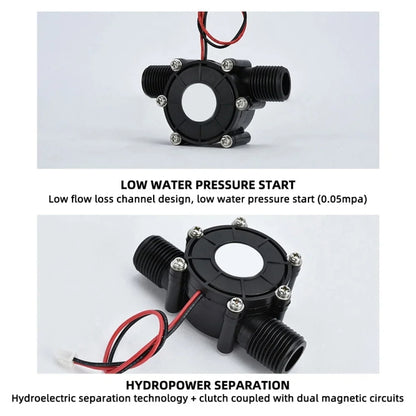 GOSO F50 0-80V Micro Hydroelectric Generator Voltage-stabilized DC Tap Water Flow Generator by bashfashion