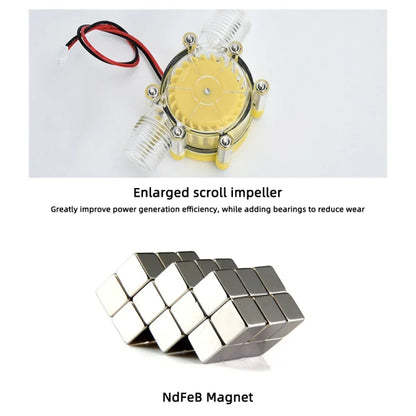 GOSO F50 0-80V Micro Hydroelectric Generator Voltage-stabilized DC Tap Water Flow Generator by bashfashion