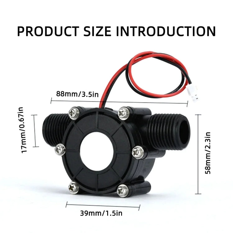 GOSO F50 0-80V Micro Hydroelectric Generator Voltage-stabilized DC Tap Water Flow Generator by bashfashion