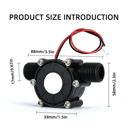 GOSO F50 0-80V Micro Hydroelectric Generator Voltage-stabilized DC Tap Water Flow Generator by bashfashion