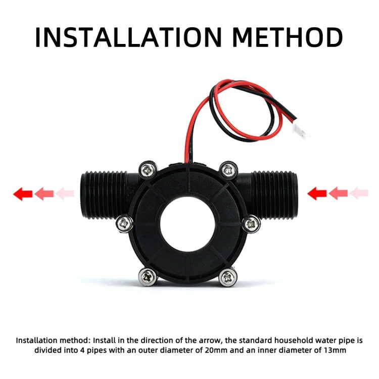 GOSO F50 0-80V Micro Hydroelectric Generator Voltage-stabilized DC Tap Water Flow Generator by bashfashion