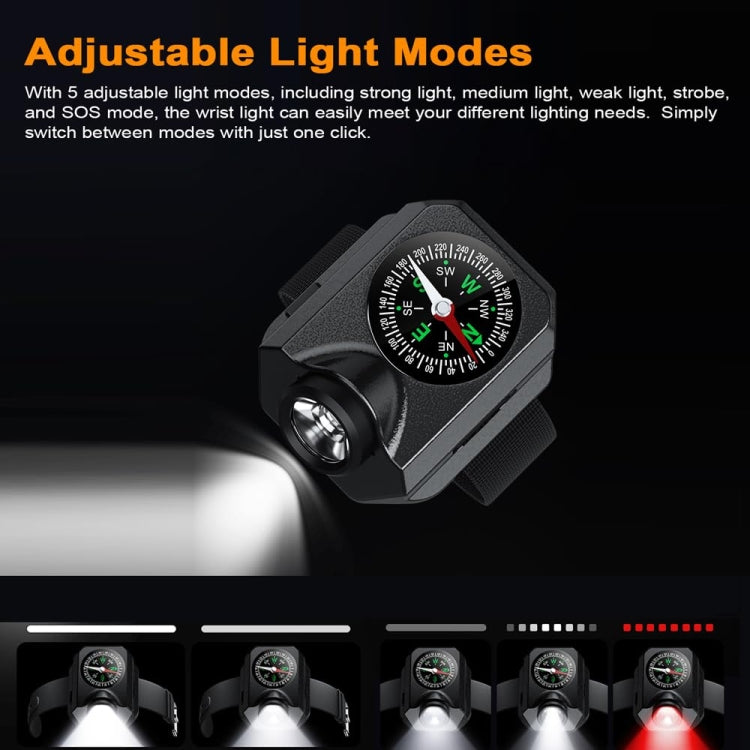 Outdoor Portable Night Running Multifunctional SOS Warning Wrist Light by bashfashion