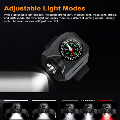 Outdoor Portable Night Running Multifunctional SOS Warning Wrist Light by bashfashion