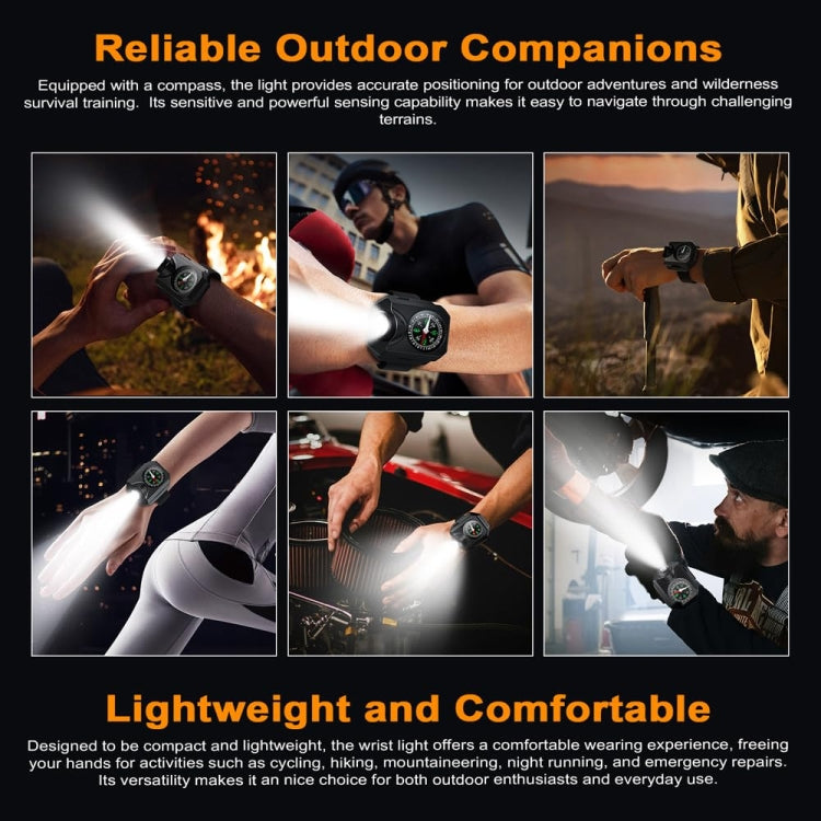 Outdoor Portable Night Running Multifunctional SOS Warning Wrist Light by bashfashion