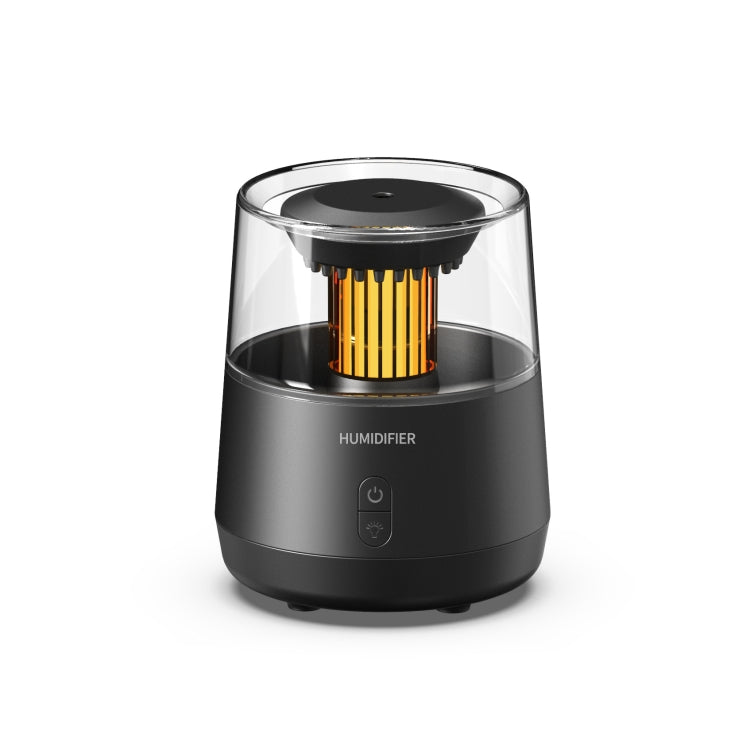 Raindrop Candlelight Aromatherapy Diffuser Air Humidifier with Colorful Lights US Plug Black by bashfashion