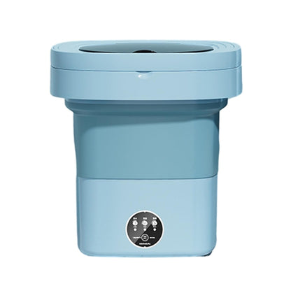 Fully Automatic Mini Foldable Washing Machine With Dehydration Function, Size: AU Plug(Blue) by bashfashion