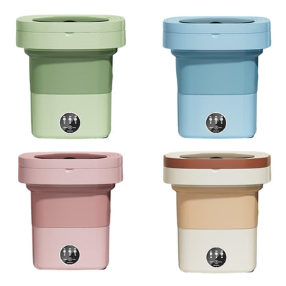 Fully Automatic Mini Foldable Washing Machine With Dehydration Function, Size: AU Plug(Pink) by bashfashion