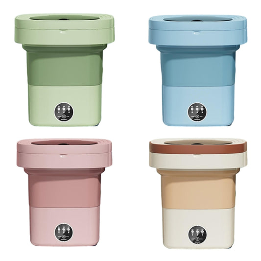 Fully Automatic Mini Foldable Washing Machine With Dehydration Function, Size: US Plug(Yellow) by bashfashion