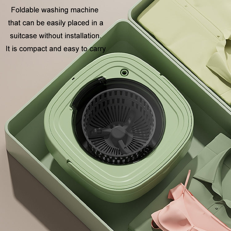 Fully Automatic Mini Foldable Washing Machine With Dehydration Function, Size: EU Plug(Pink) by bashfashion