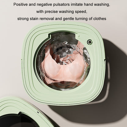 Fully Automatic Mini Foldable Washing Machine With Dehydration Function, Size: AU Plug(Pink) by bashfashion