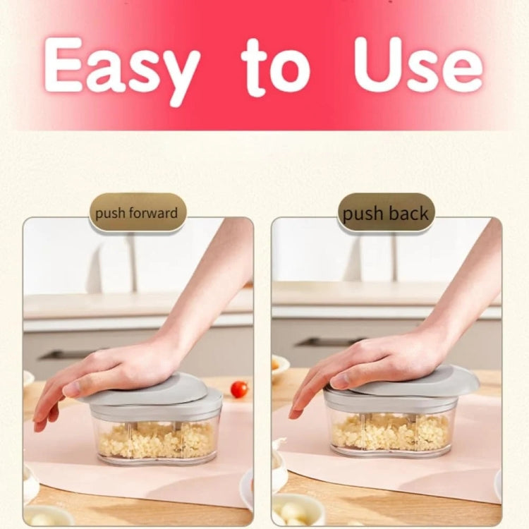 Hand-pushed Garlic Cutter Manual Food Processor Vegetable Chopper(Green) by bashfashion