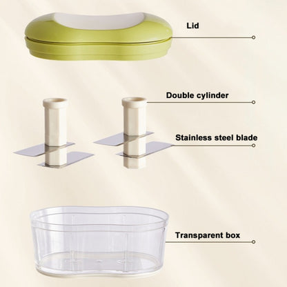 Hand-pushed Garlic Cutter Manual Food Processor Vegetable Chopper(Green) by bashfashion