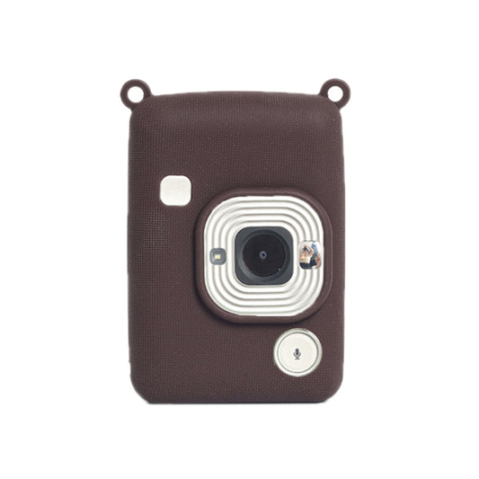 For FUJIFILM instax Mini Liplay Wear-resistant Anti-fall Silicone Soft Case(Dark Brown) by bashfashion