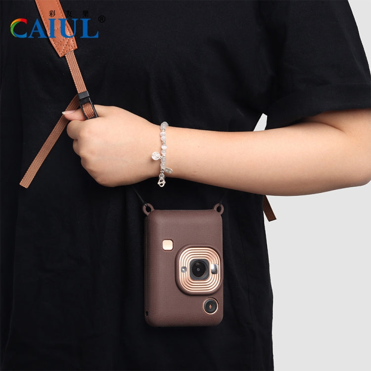 For FUJIFILM instax Mini Liplay Wear-resistant Anti-fall Silicone Soft Case(Dark Brown) by bashfashion