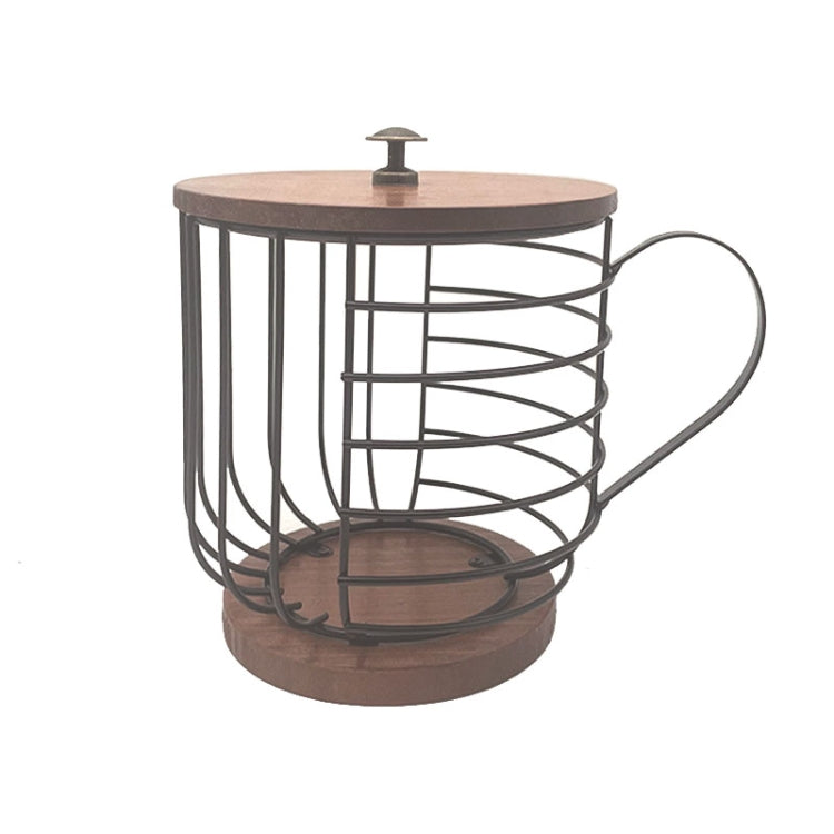 Coffee Companion Storage Rack Cup-Shaped Kitchen Storage Basket, Color: Black No Words＋Lid by bashfashion