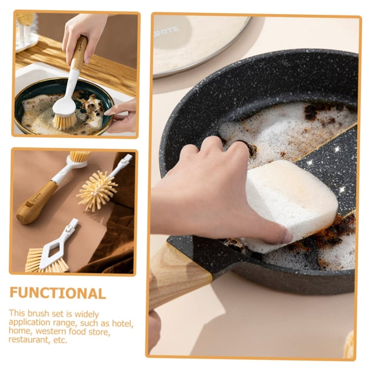 Kitchen 4 in 1 Cleaning Brush Set for Cleaning Pots / Bowls / Gaps / Cups by bashfashion