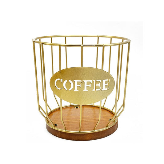 Coffee Capsule Filter Storage Basket Home Kitchen Decorations, Color: C Gold No Lid by bashfashion