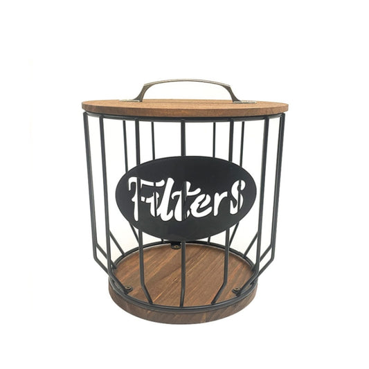 Coffee Capsule Filter Storage Basket Home Kitchen Decorations, Color: F Black by bashfashion