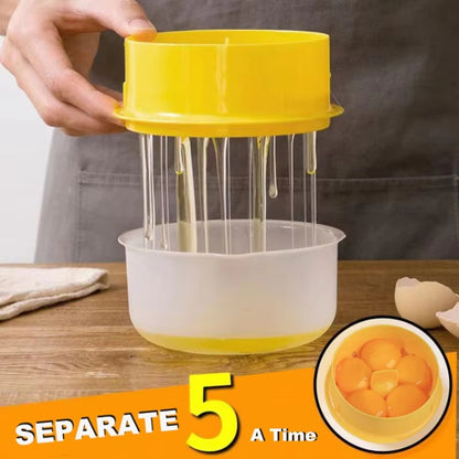Large Capacity Egg White Egg Yolk Separator with Storage Box Bakeware Kitchen Tools(Yellow) by bashfashion