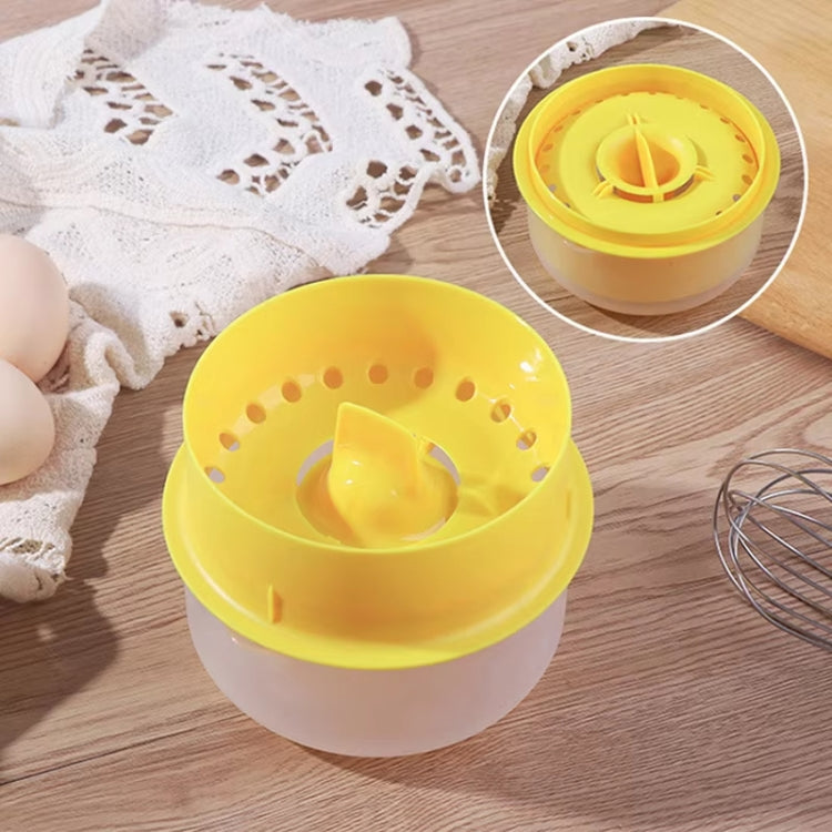 Large Capacity Egg White Egg Yolk Separator with Storage Box Bakeware Kitchen Tools(Yellow) by bashfashion