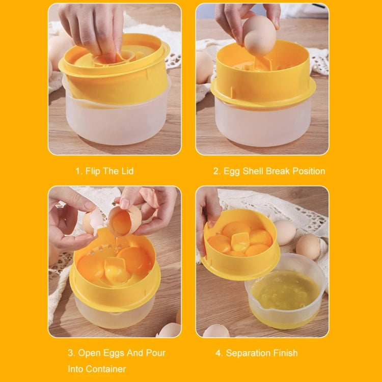 Large Capacity Egg White Egg Yolk Separator with Storage Box Bakeware Kitchen Tools(Orange) by bashfashion