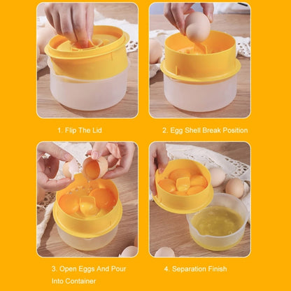 Large Capacity Egg White Egg Yolk Separator with Storage Box Bakeware Kitchen Tools(Orange) by bashfashion