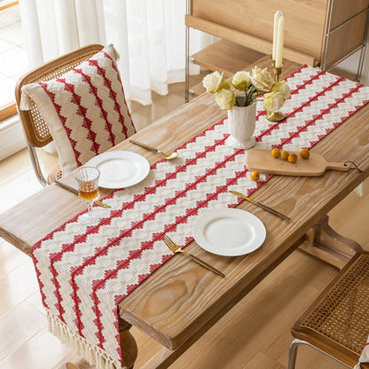 33x91cm Christmas Towel Embroidery Table Flag Simple Tablecloths(Love Ring) by bashfashion