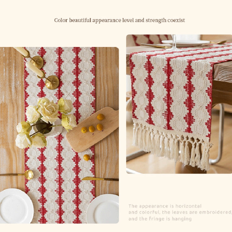 33x153cm Christmas Towel Embroidery Table Flag Simple Tablecloths(Love Ring) by bashfashion