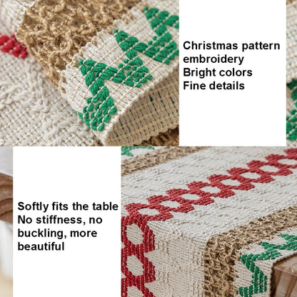 33x273cm Christmas Towel Embroidery Table Flag Simple Tablecloths(Love Ring) by bashfashion